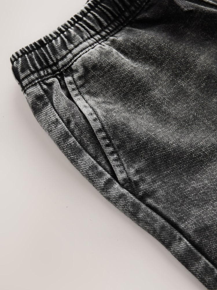 Black 100% Cotton Lightweight Pull On Jeans (3-16yrs) - Image 7 of 8