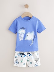 Vie marine Bleu/Blanc - Pyjama court 3 Pack (9mois-12ans) - Image 10 of 10