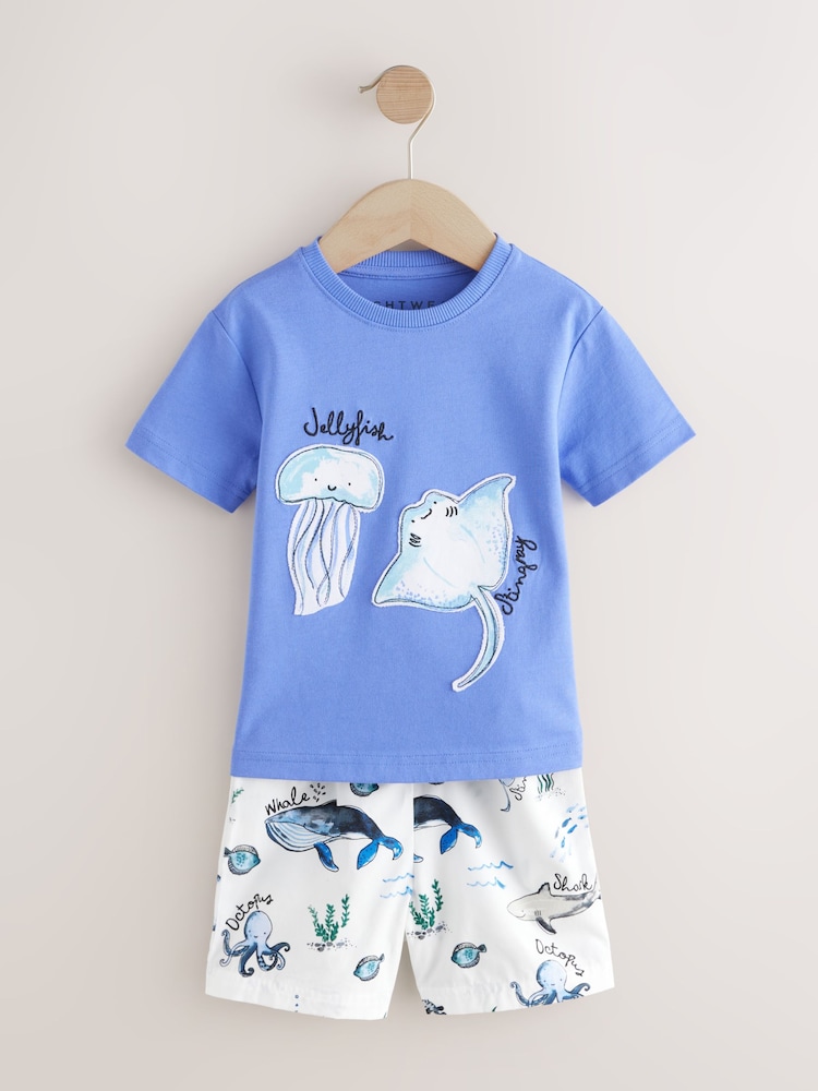 Vie marine Bleu/Blanc - Pyjama court 3 Pack (9mois-12ans) - Image 10 of 10