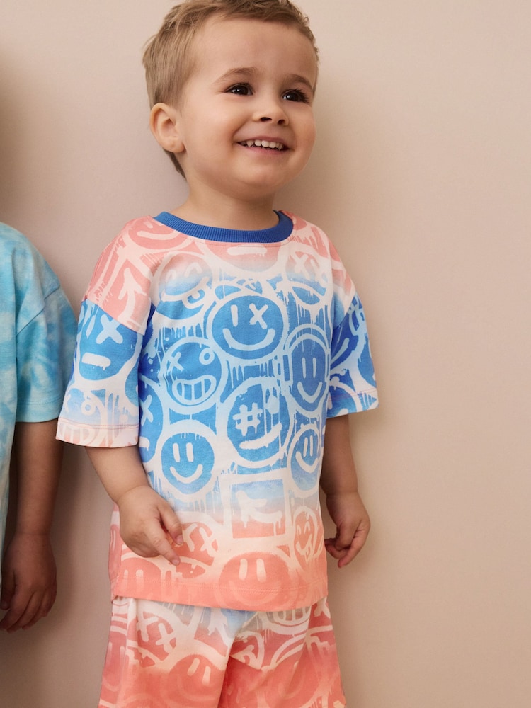 Multi Bright Tiedye Short Pyjamas 3 Pack (9mths-12yrs) - Image 3 of 11