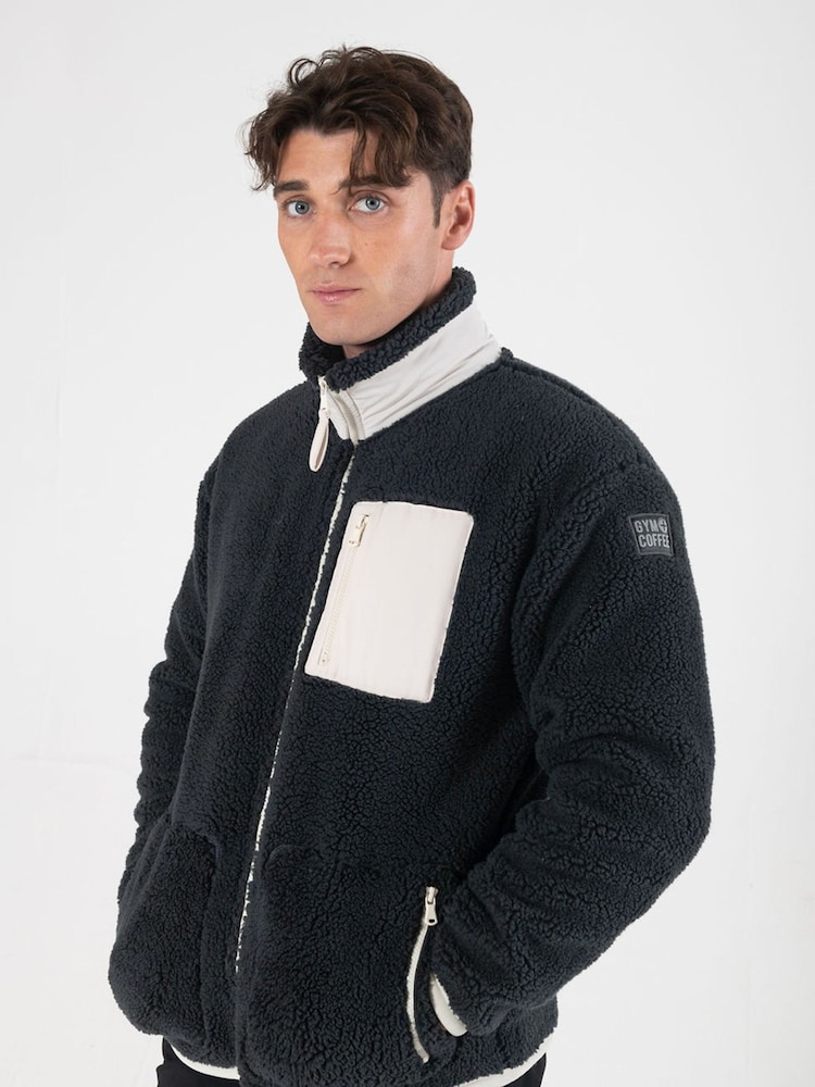 Gym + Coffee Grey Industry Fleece Jacket - Image 3 of 7