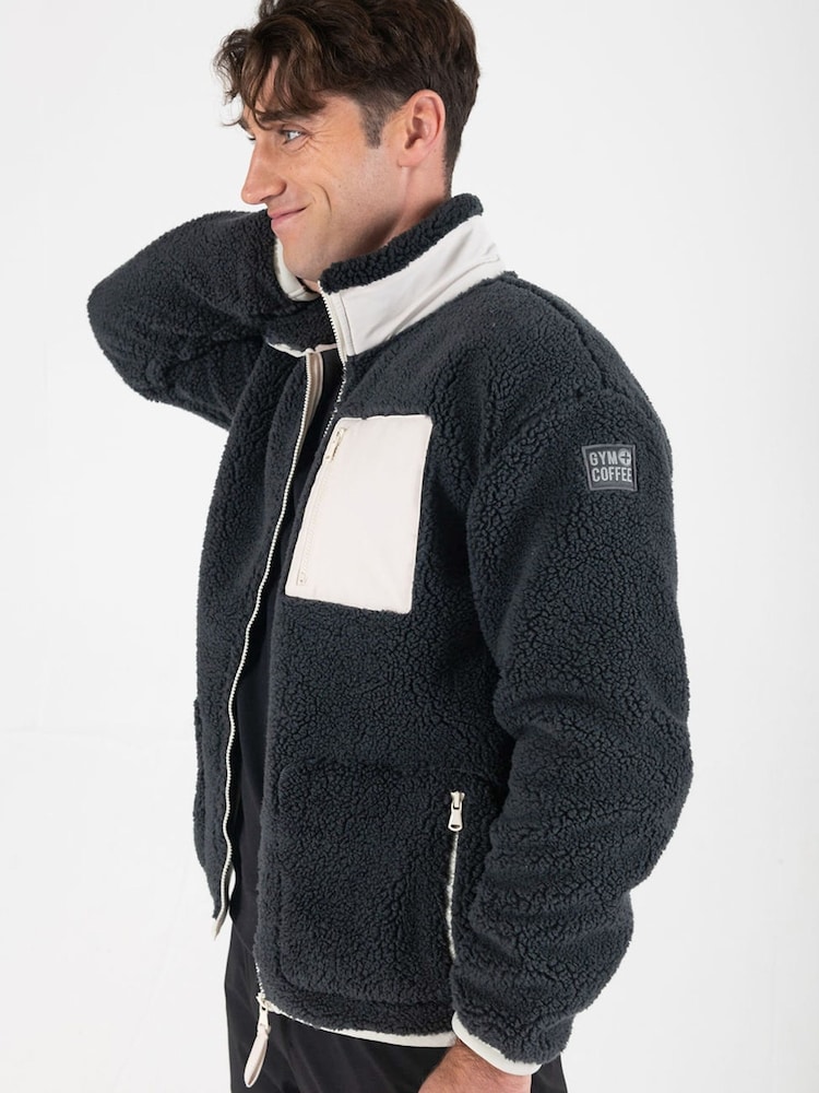 Gym + Coffee Grey Industry Fleece Jacket - Image 4 of 7