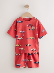 Red/Ecru Cars Short Pyjamas 3 Pack (9mths-10yrs) - Image 4 of 8