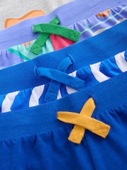 Blue / Grey Breakfast Short Pyjamas 3 Pack (9mths-8yrs) - Image 7 of 7