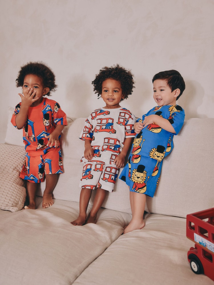 Red/Navy/White Short Pyjamas 3 Pack (9mths-8yrs) - Image 1 of 8
