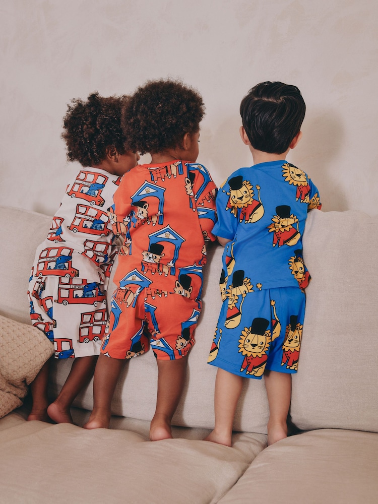 Red/Navy/White Short Pyjamas 3 Pack (9mths-8yrs) - Image 3 of 8