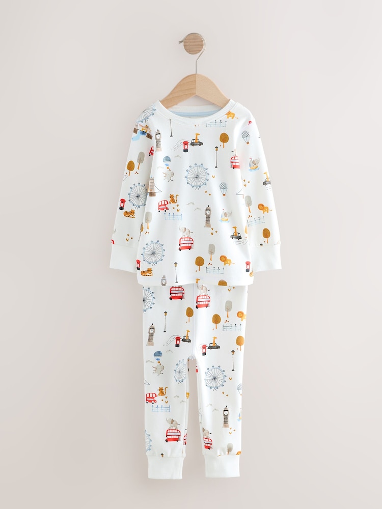 Bus londonien bleu marine/blanc - Pyjama Snuggle en paquet de 3 (9mois-8ans) - Image 10 of 13