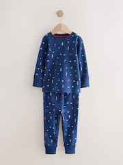 Navy/White London Bus 3 Pack Snuggle Pyjamas (9mths-8yrs) - Image 11 of 13