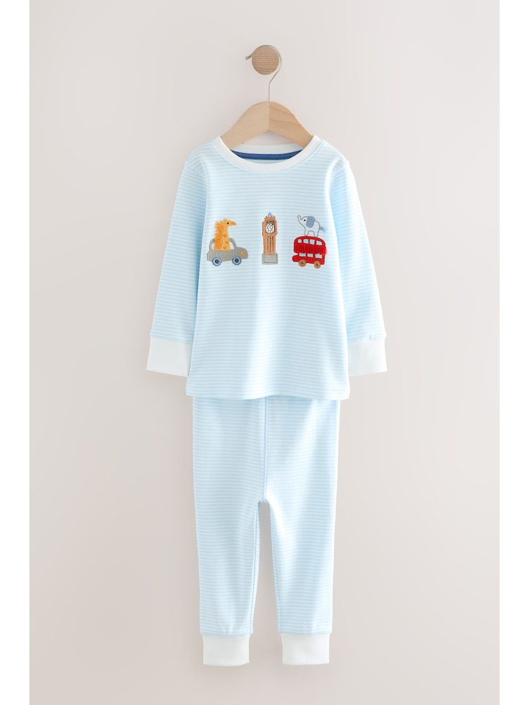 Bus londonien bleu marine/blanc - Pyjama Snuggle en paquet de 3 (9mois-8ans) - Image 8 of 13