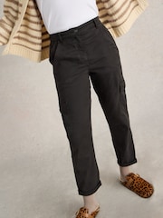 White Stuff Black Everleigh Cargo Trousers - Image 2 of 6