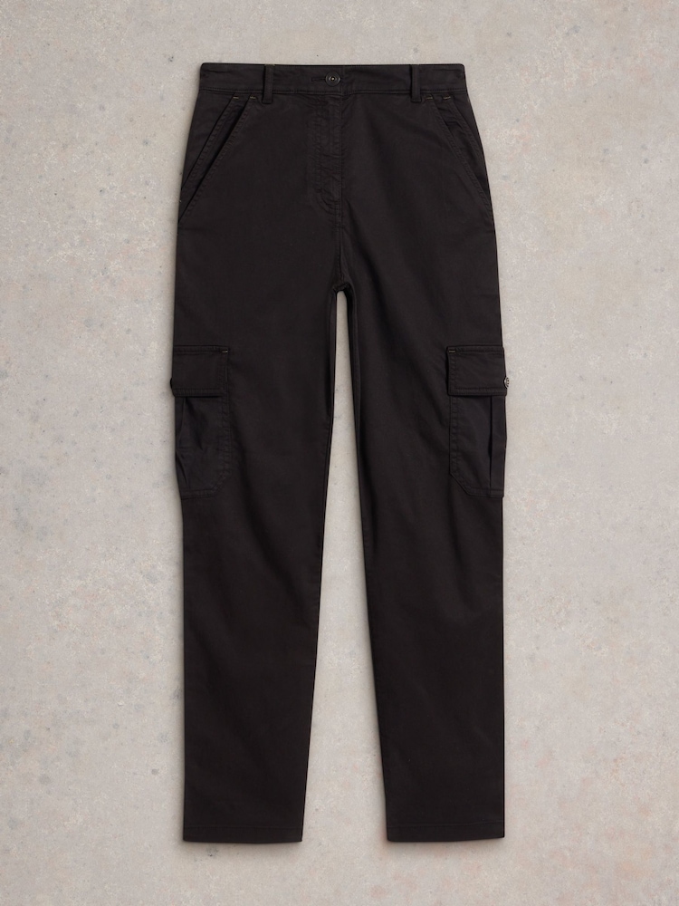 White Stuff Black Everleigh Cargo Trousers - Image 5 of 6
