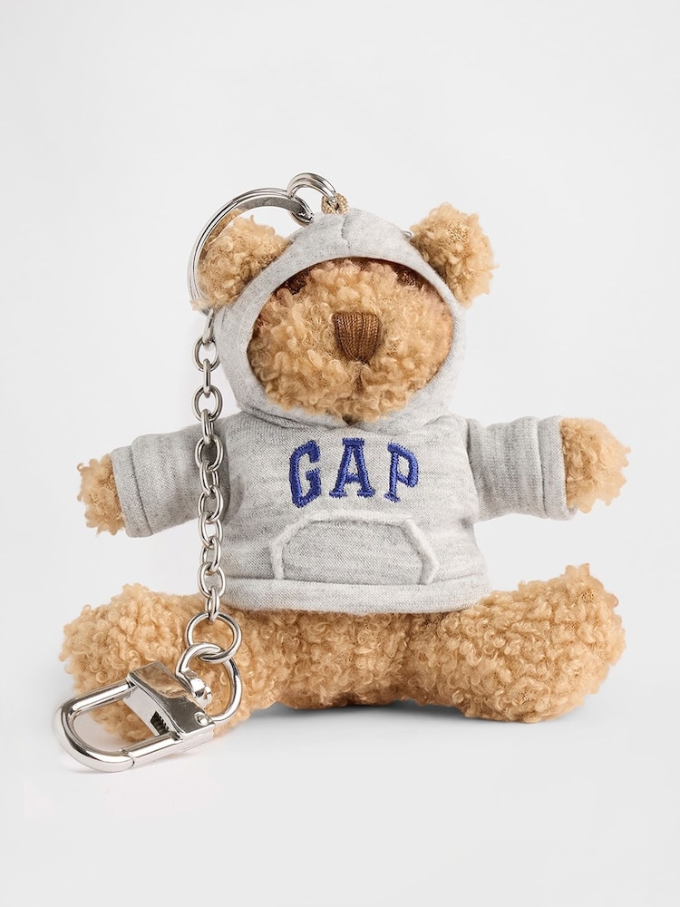 Gap Grey Brannan Bear Hoodie Bag Charm - Image 1 of 3 Gap Grey Brannan Bear Hoodie Bag Charm - Image 1 of 3