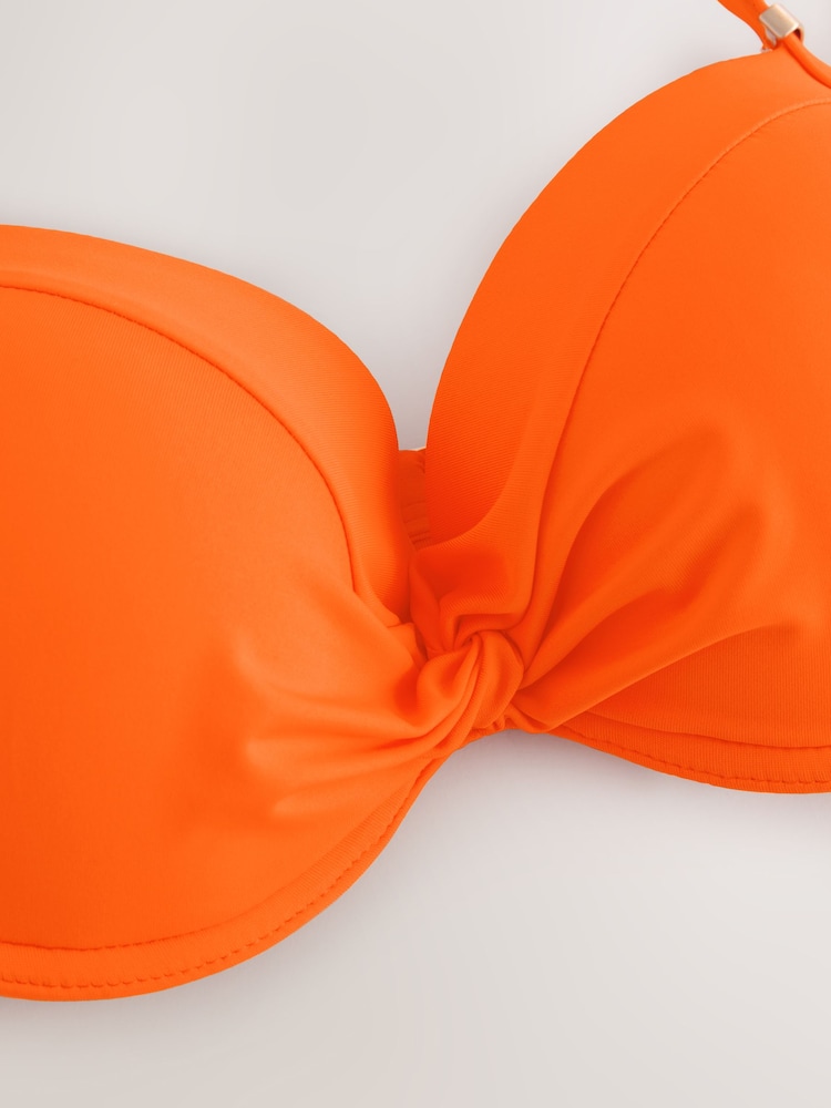Orange Shaping Padded Wired Bikini Top - Image 7 of 8