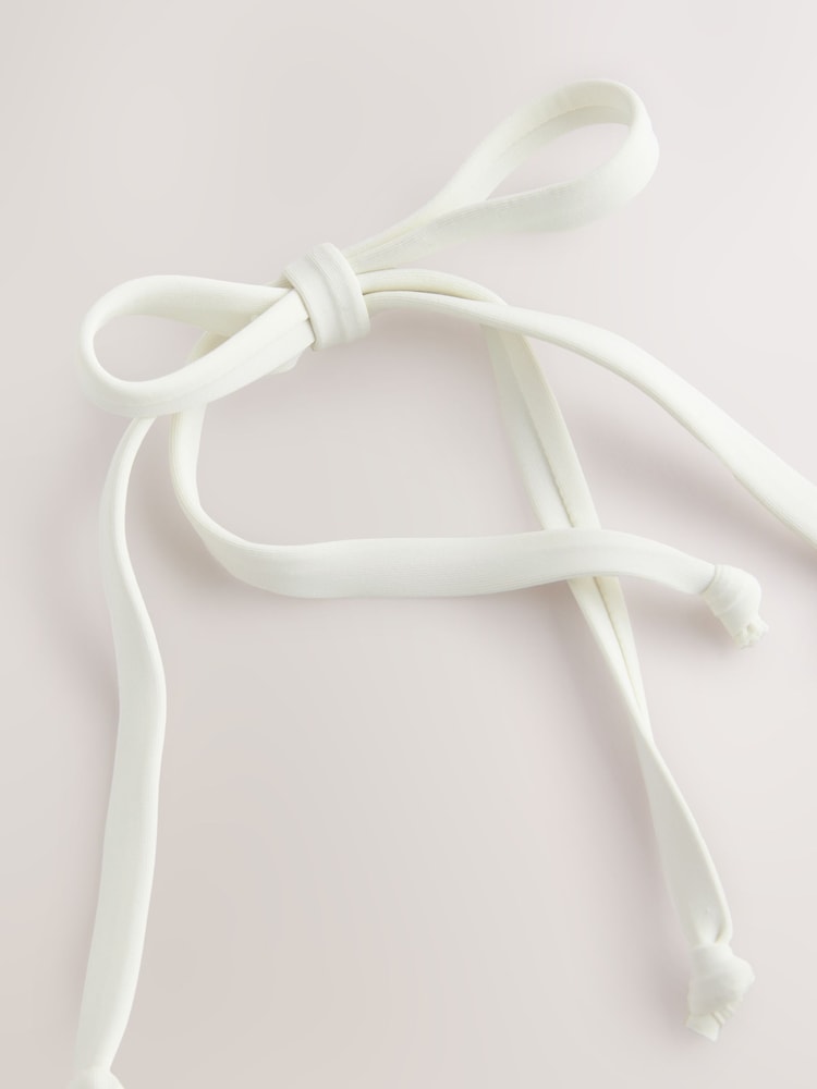 White Palm Sequin Triangle Bikini Top - Image 7 of 8