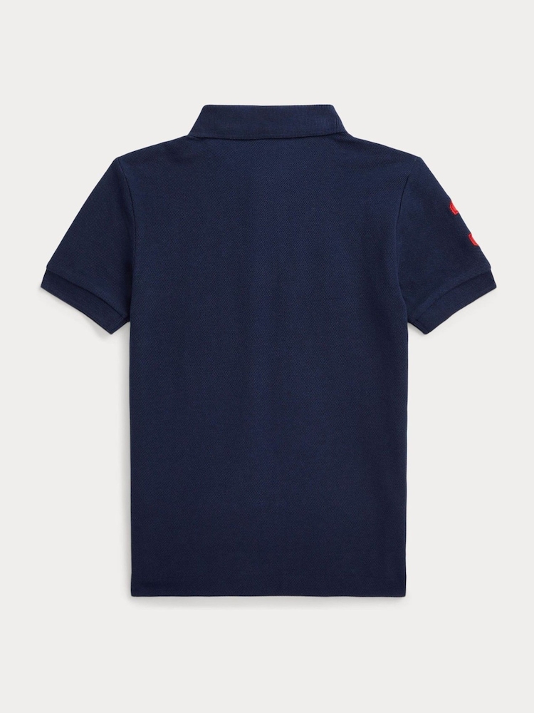 Polo Ralph Lauren Blue Boys Big Pony Varsity Polo Shirt - Image 2 of 2