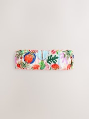 Imprimé fruit vif/tropical - Haut Bikini bandeau à volants contrastants - Image 6 of 8