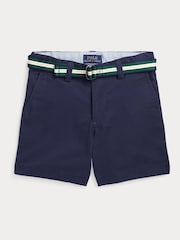 Polo Ralph Lauren Blue Boys Skinny Fit Flex Abrasion Twill Shorts - Image 1 of 3