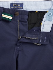 Polo Ralph Lauren Blue Boys Skinny Fit Flex Abrasion Twill Shorts - Image 3 of 3