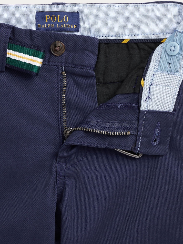 Polo Ralph Lauren Blue Boys Skinny Fit Flex Abrasion Twill Shorts - Image 3 of 3