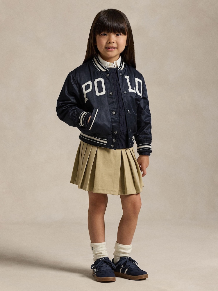 Polo Ralph Lauren Blue Girls Cable-Knit Jumper - Image 2 of 6