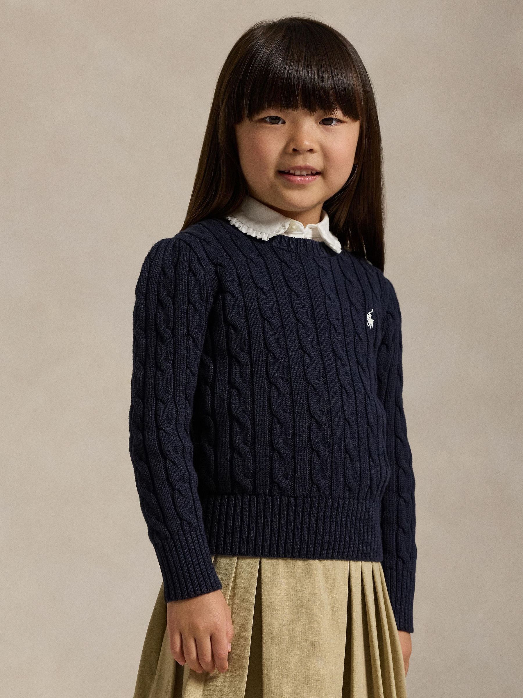 Pirkti Mėlyna - Polo Ralph Lauren megztinis su kabeliu iš „Next