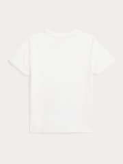 Polo Ralph Lauren White Boys Polo Bear Jersey T-Shirt - Image 2 of 2