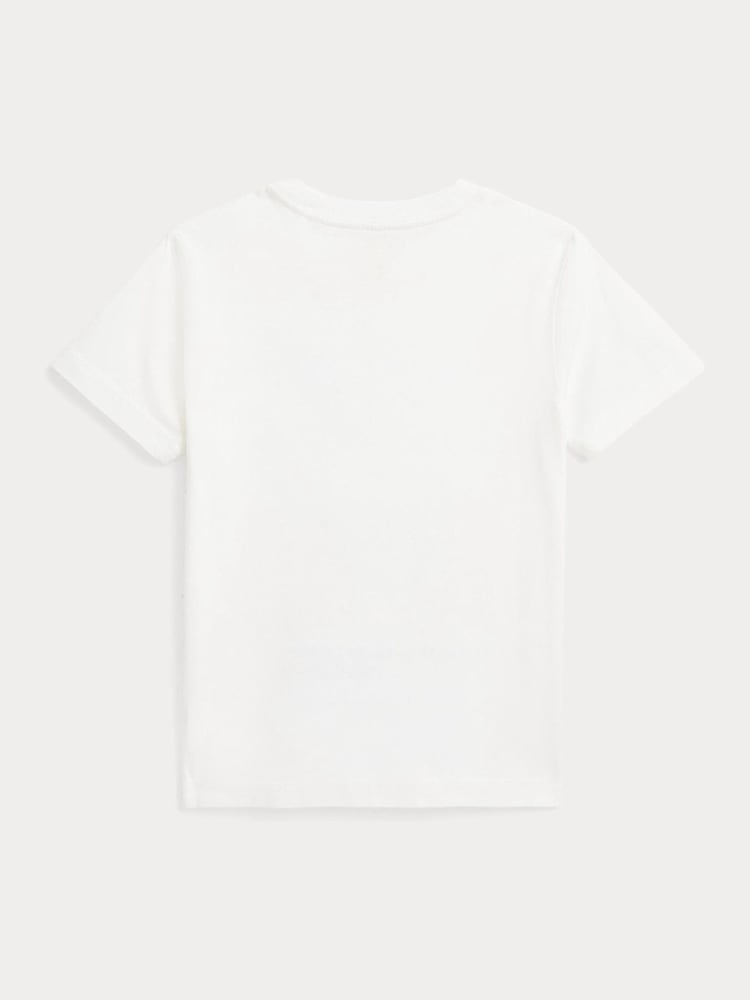 Polo Ralph Lauren White Boys Polo Bear Jersey T-Shirt - Image 2 of 2
