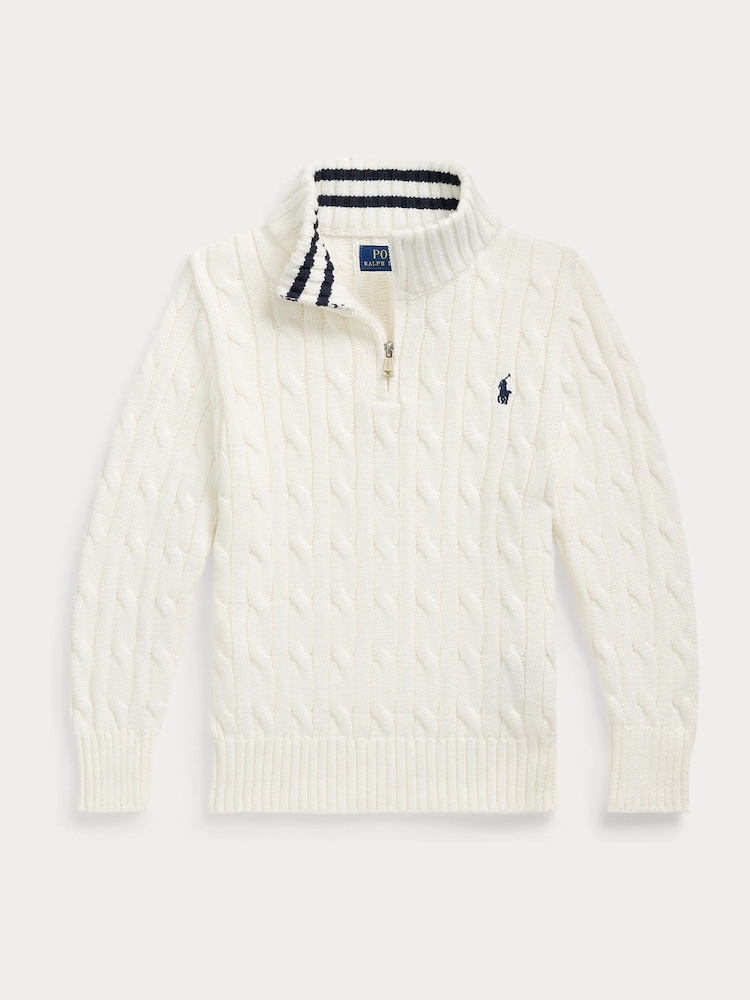 Polo Ralph Lauren White Jumper - Image 1 of 2