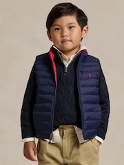 Polo Ralph Lauren Red/Blue Boys Reversible Quilted Vest - Image 1 of 7