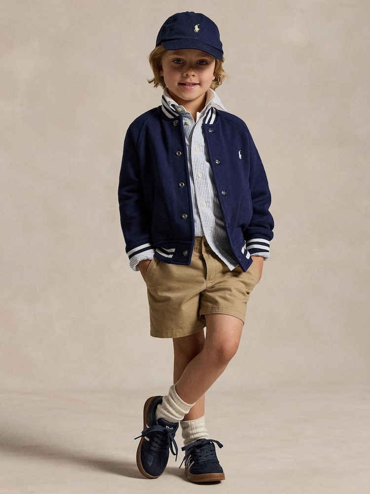 Polo Ralph Lauren Navy Boys Fleece Sporty Baseball Jacket - Image 2 of 5