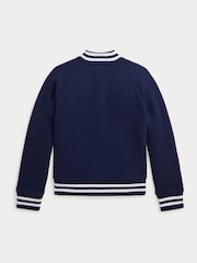 Polo Ralph Lauren Navy Boys Fleece Sporty Baseball Jacket - Image 5 of 5