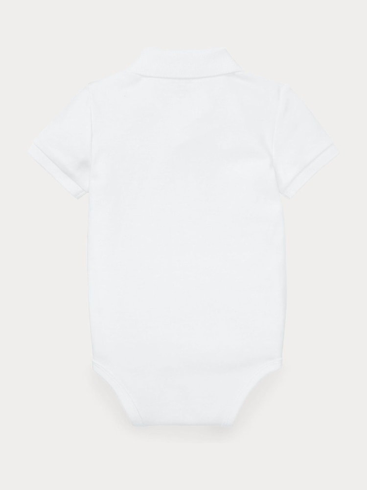 Polo Ralph Lauren White Baby Boys Polo Bodysuit - Image 2 of 2
