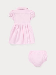 Polo Ralph Lauren Pink Baby Girls Knit Pique Oxford Dress and Bloomer Set - Image 2 of 2