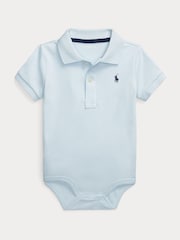 Polo Ralph Lauren Light Blue Baby Boys Polo Bodysuit - Image 1 of 2