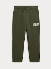 Polo Ralph Lauren Green/White Boys Logo French Terry Jersey Joggers - Image 1 of 2