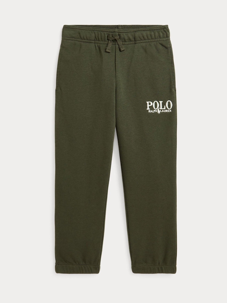 Polo Ralph Lauren Green/White Boys Logo French Terry Jersey Joggers - Image 1 of 2