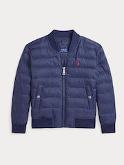 Polo Ralph Lauren Blue Boys Quilted Bomber Jacket - Image 1 of 3