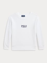 Polo Ralph Lauren White Logo French Terry Sweatshirt - Image 1 of 2
