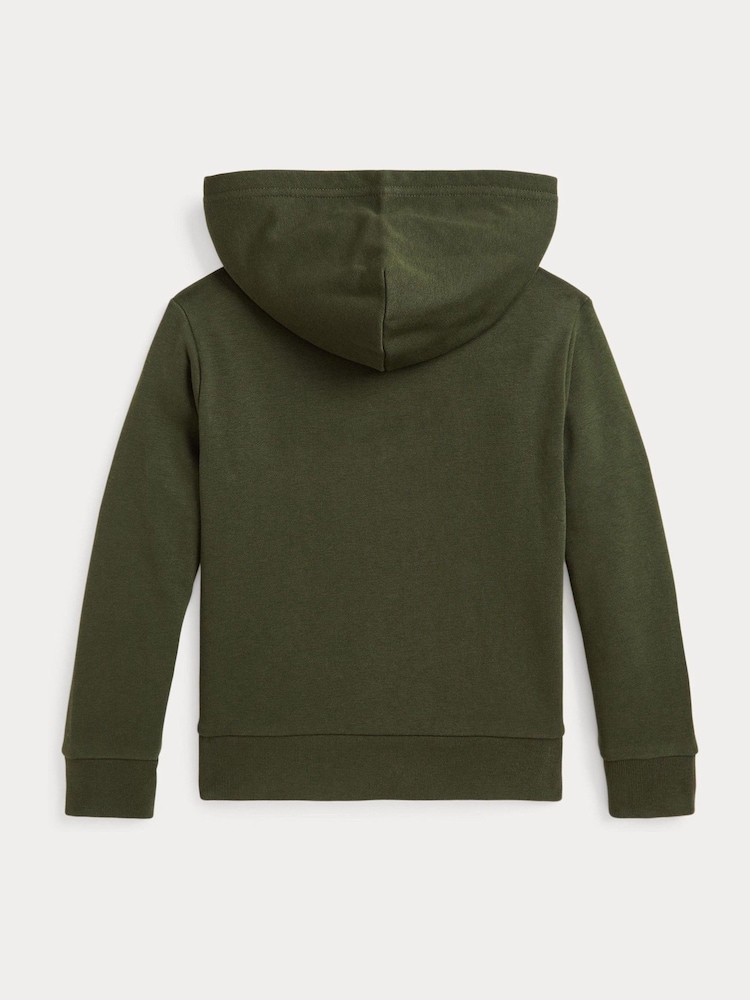 Polo Ralph Lauren Green/White Boys Logo French Terry Jersey Hoodie - Image 2 of 2