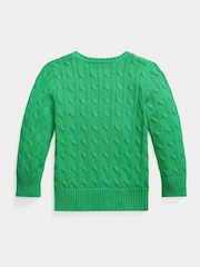 Polo Ralph Lauren Green Boy Cable-Knit Jumper - Image 2 of 2