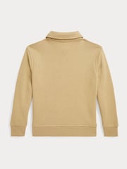 Polo Ralph Lauren Beige Boys Logo French Terry Collared Sweatshirt - Image 2 of 2