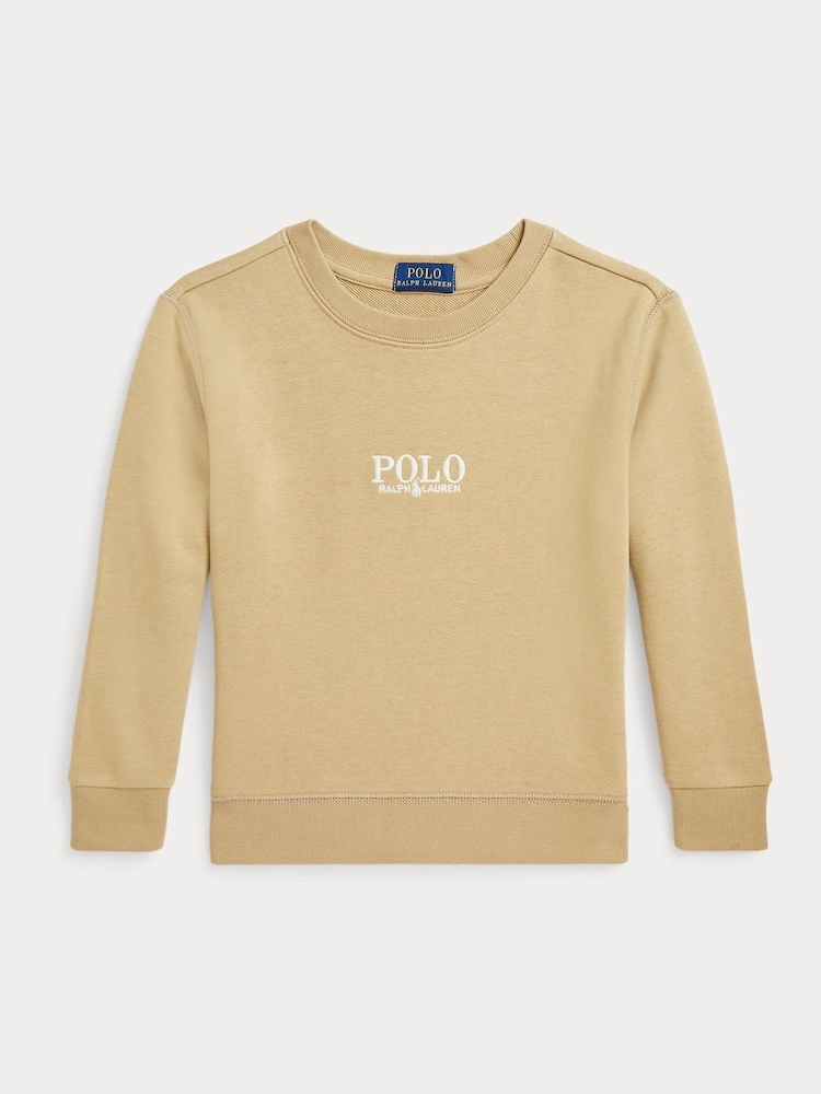 Polo Ralph Lauren Beige Boys Logo French Terry Sweatshirt - Image 1 of 2