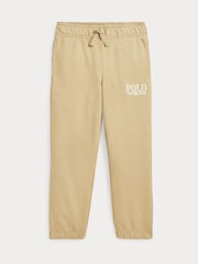 Polo Ralph Lauren Beige Boys Logo French Terry Jersey Joggers - Image 1 of 2