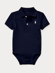 Polo Ralph Lauren Blue Baby Boys Polo Bodysuit - Image 1 of 2