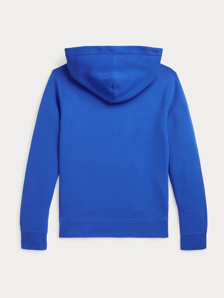 Polo Ralph Lauren Blue Boys Logo Fleece Hoodie - Image 2 of 2