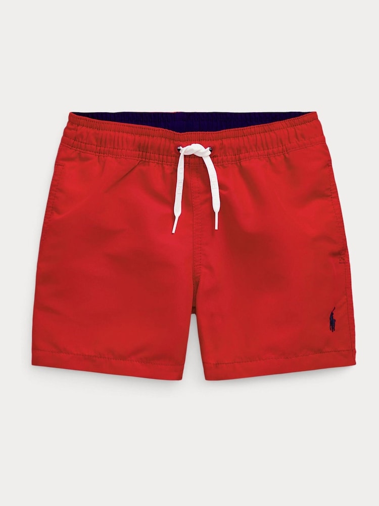 Polo Ralph Lauren Red Boys Traveller Logo Swim Shorts - Image 1 of 2