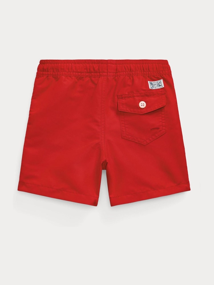 Polo Ralph Lauren Red Boys Traveller Logo Swim Shorts - Image 2 of 2