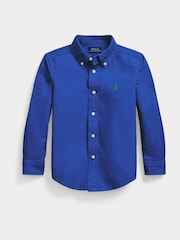 Polo Ralph Lauren Blue Boys Garment Dyed Oxford Shirt - Image 1 of 2