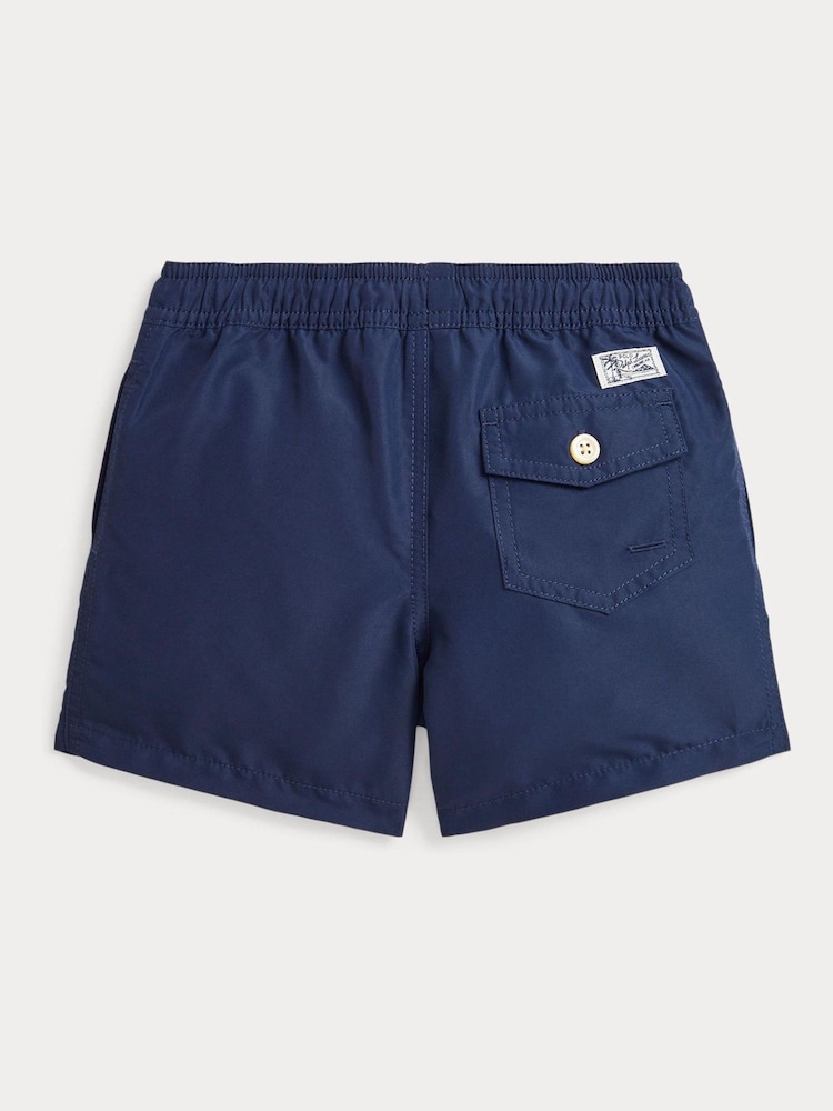 Polo Ralph Lauren Navy Boys Traveller Logo Swim Shorts - Image 2 of 2