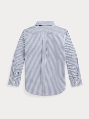 Polo Ralph Lauren Blue/White Striped Poplin Shirt - Image 2 of 2